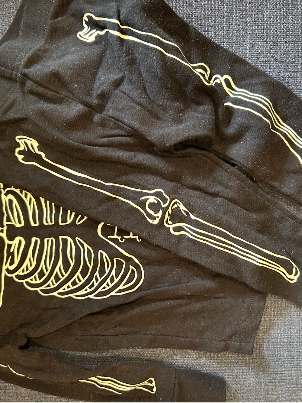 Old Navy Black Kids Glow-In-The-Dark Skeleton Hoodie